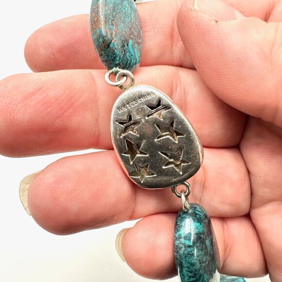 Designer Whitney Kelly Womens Necklace Sterling Silver Turquoise 92 Grams - Picture 4 of 5